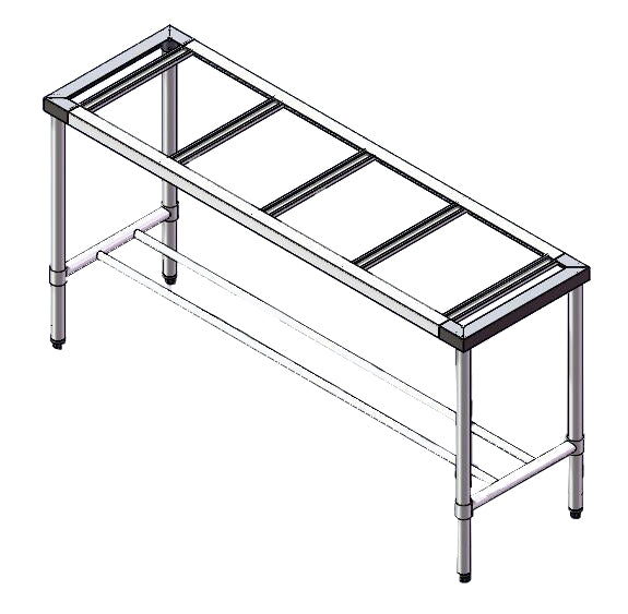 1500-6-WB-S S/S Legs with Double Centre Brace - 600mm Deep - JDS Hospitality Equipment