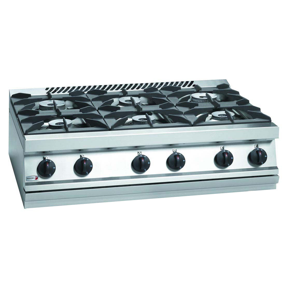 Fagor 700 series natural gas 6 burner SS boiling top CG7-60H - JDS Hospitality Equipment