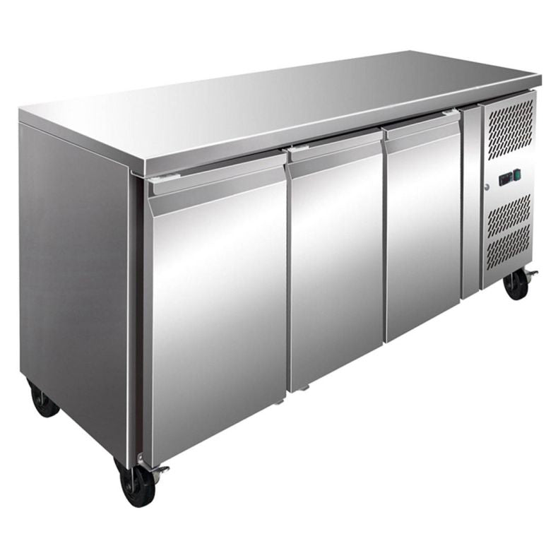 FE3100BT S/S Three Door Bench Freezer 386L - JDS Hospitality Equipment