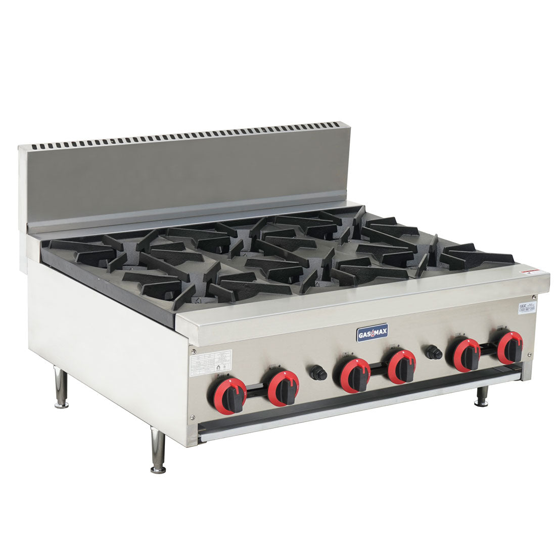 Gasmax Gas 6 Burner Cook Top RB-6E - JDS Hospitality Equipment