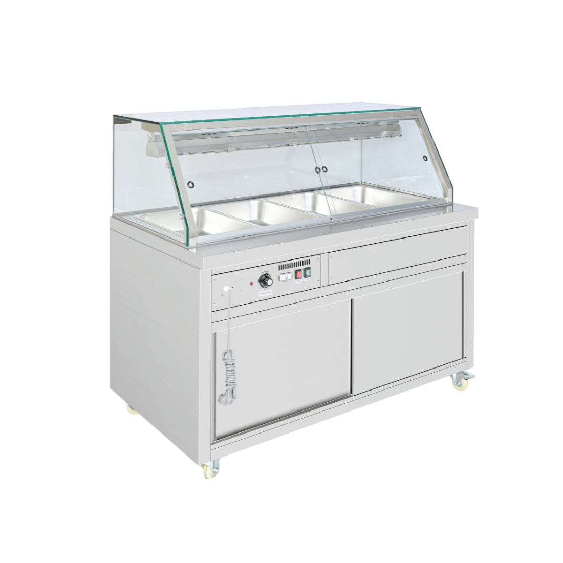 Thermaster Wet and Dry Bain Marie Display 4x1/1 GN Pans PG150FE-XG - JDS Hospitality Equipment