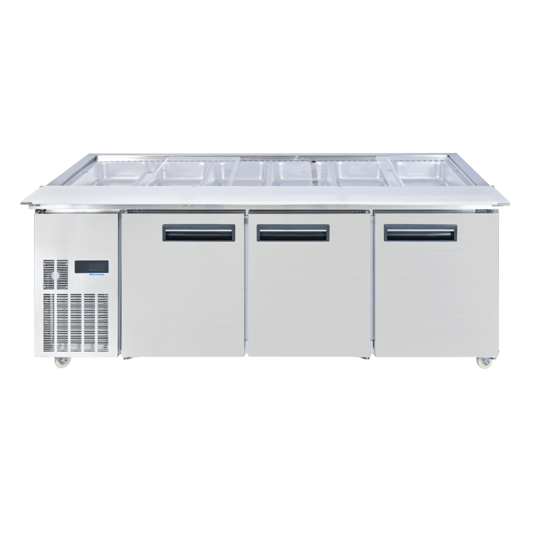 Thermaster Two Door Cold Bench Salad Station 6x1/1 GN Pans PG210FA-XB - JDS Hospitality Equipment