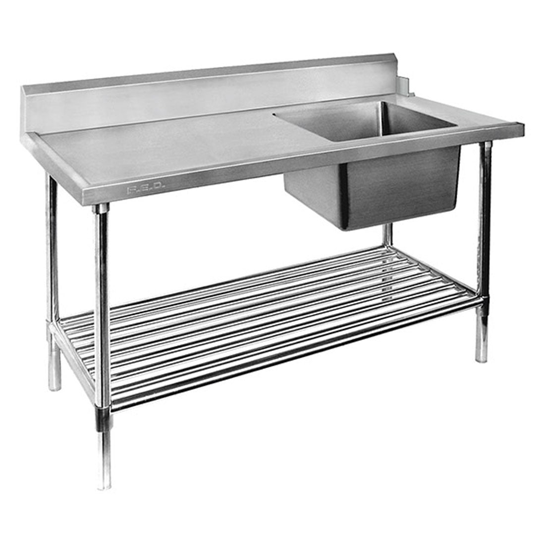 Right Inlet Single Sink Dishwasher Bench SSBD7-1800R/A - JDS Hospitality Equipment