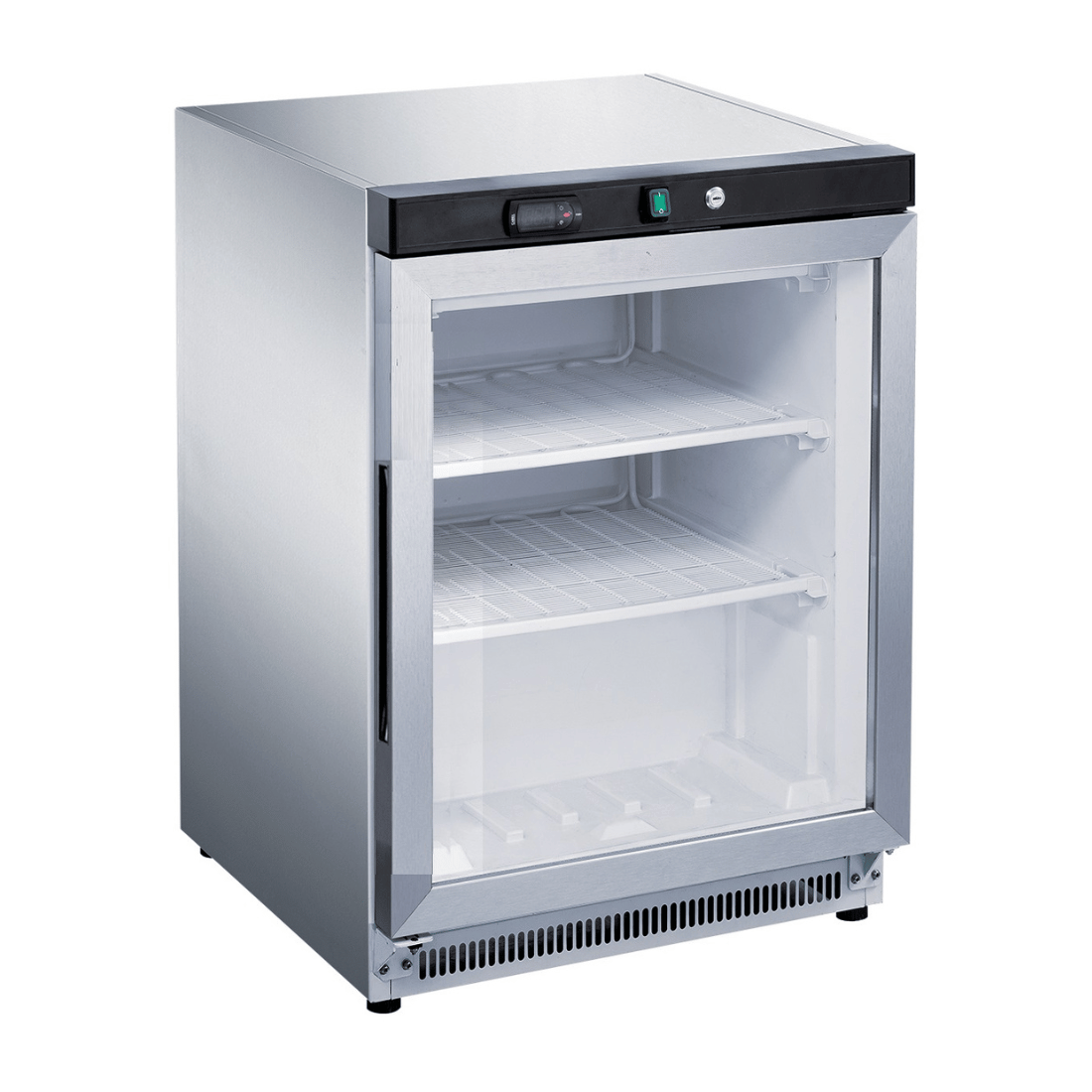 Fed-X Stainless Steel Upright Static Display Freezer XF200SG - JDS Hospitality Equipment