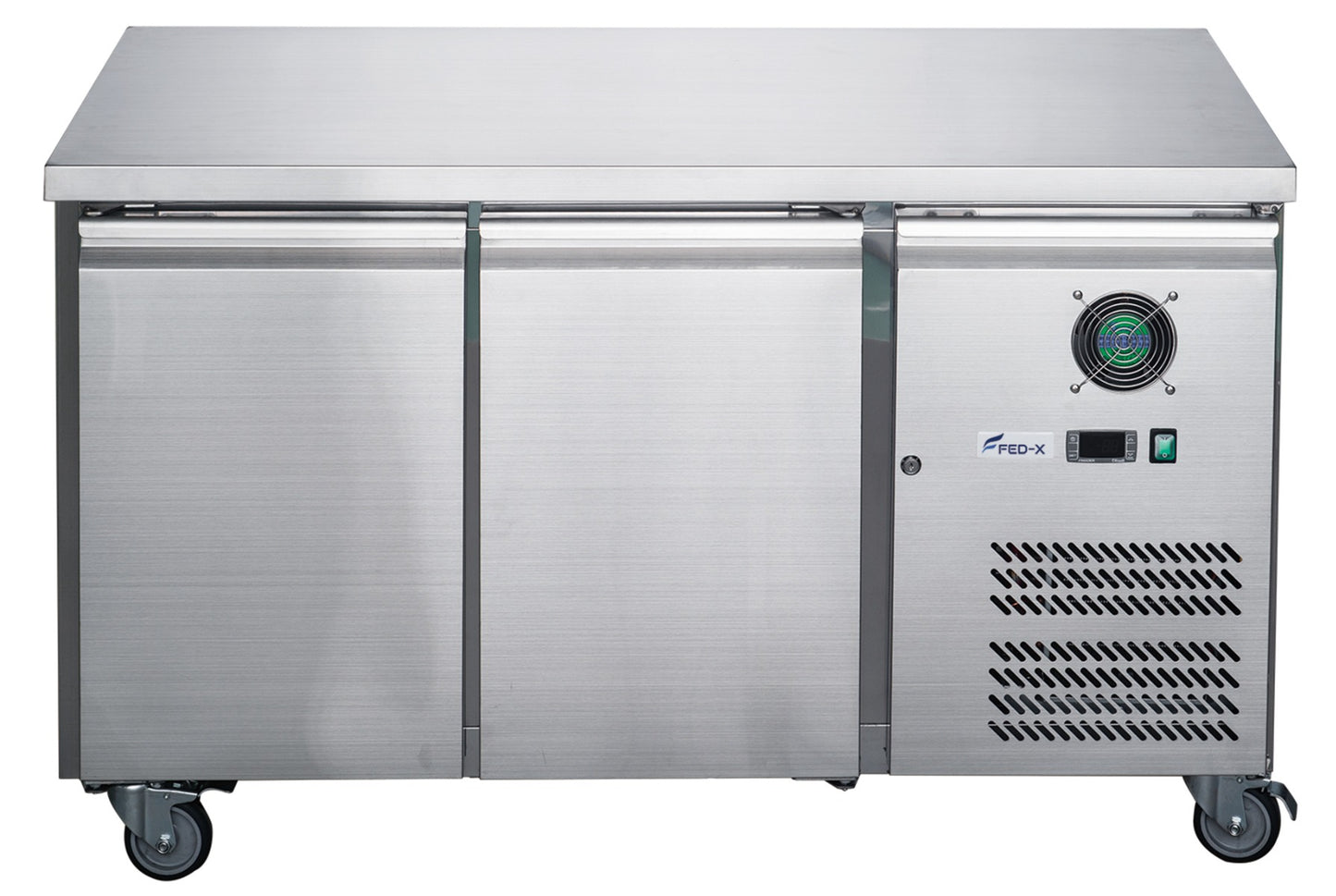 FED-X S/S Two Door Bench Fridge - XUB7C13S2V - JDS Hospitality Equipment