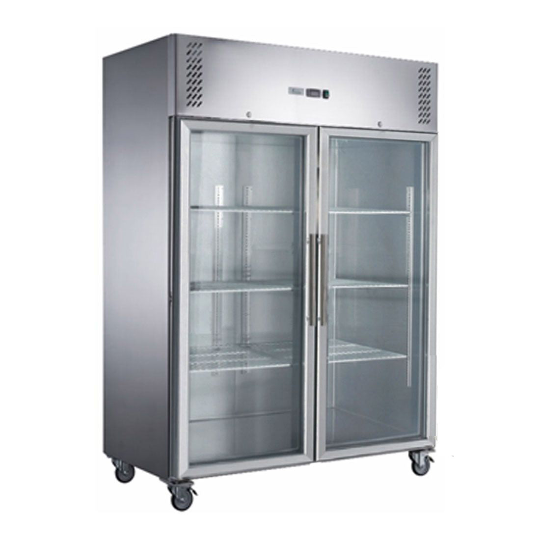 FED-X S/S Two Full Glass Door Upright Freezer - XURF1200G2V - JDS Hospitality Equipment