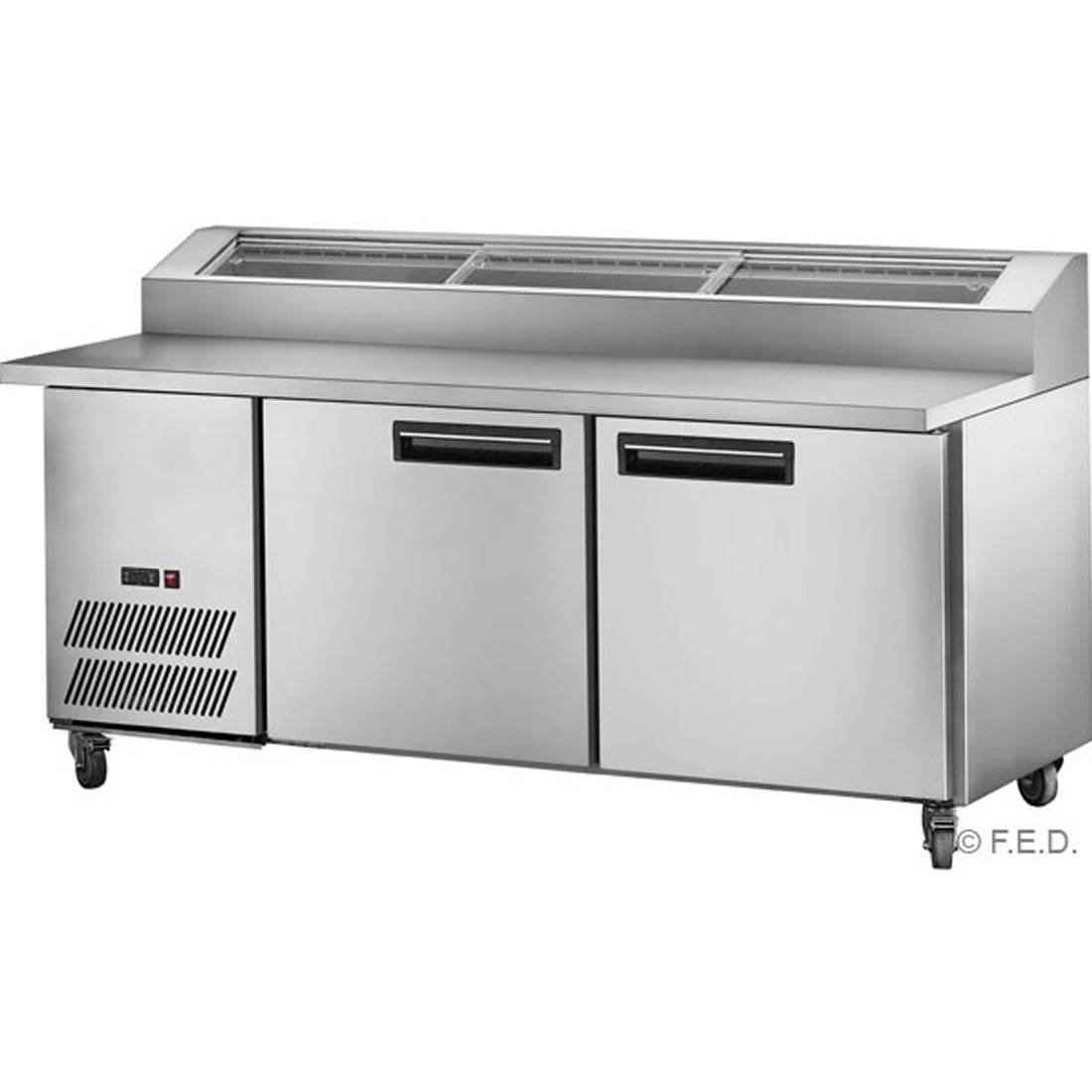 PPB/18 two large door DELUXE Pizza Prep Bench - JDS Hospitality Equipment