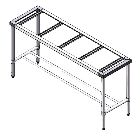 1500-6-WB-S S/S Legs with Double Centre Brace - 600mm Deep - JDS Hospitality Equipment 