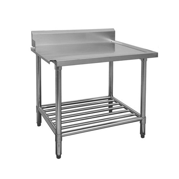 WBBD7-0600L/A All Stainless Steel Dishwasher Bench Left Outlet - JDS Hospitality Equipment 