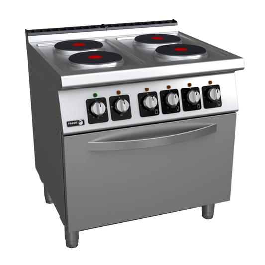 Fagor Kore 700 Series Electric 4 Burners with oven  C-E741 - JDS Hospitality Equipment 