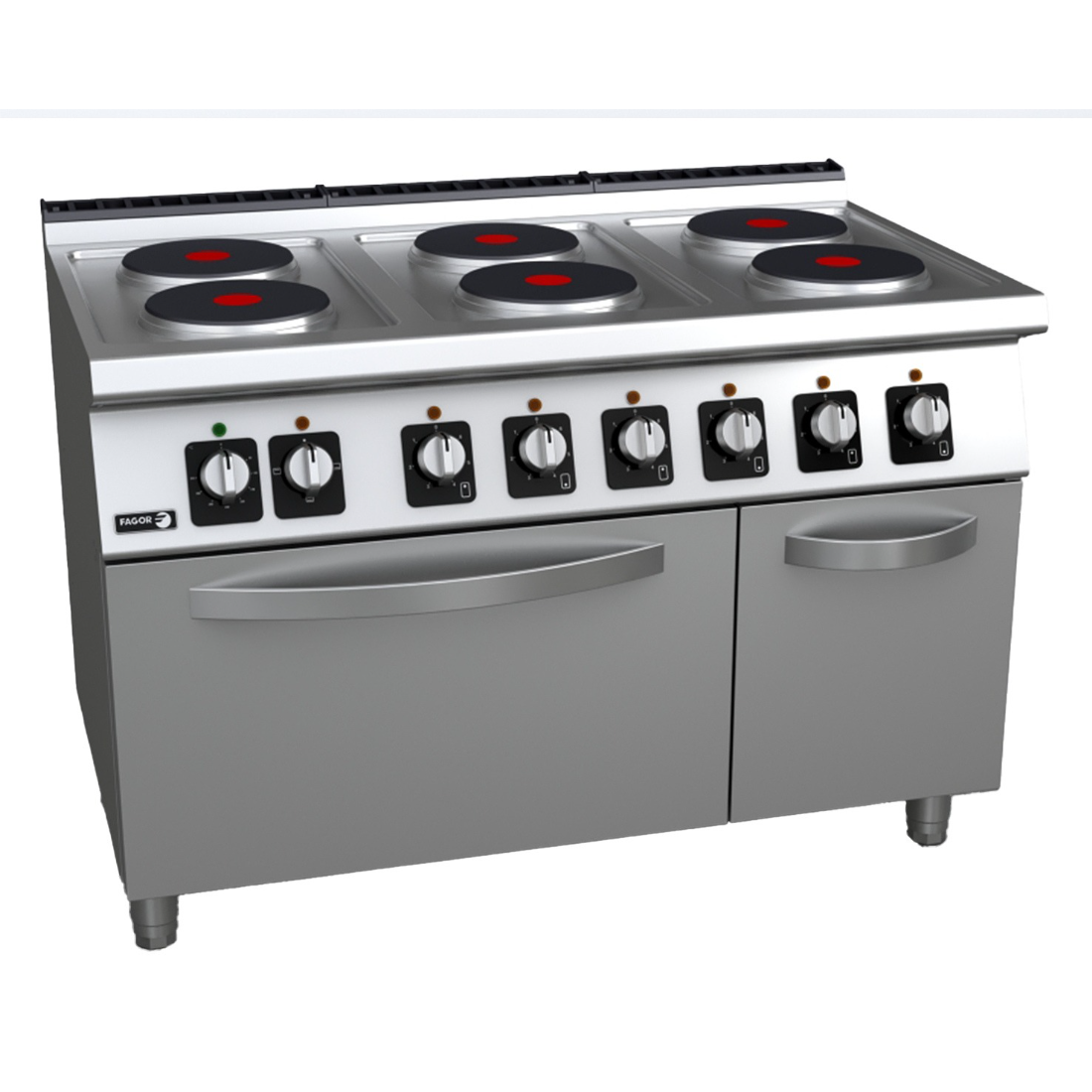 Fagor Kore 700 Series Electric 6 Burners with oven  C-E761 - JDS Hospitality Equipment 