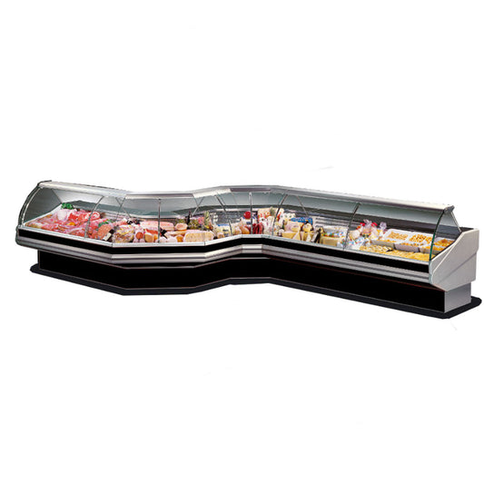 Tecnodom Corner External Glass CURVED FRONT GLASS DELI DISPLAY CN90E - JDS Hospitality Equipment 