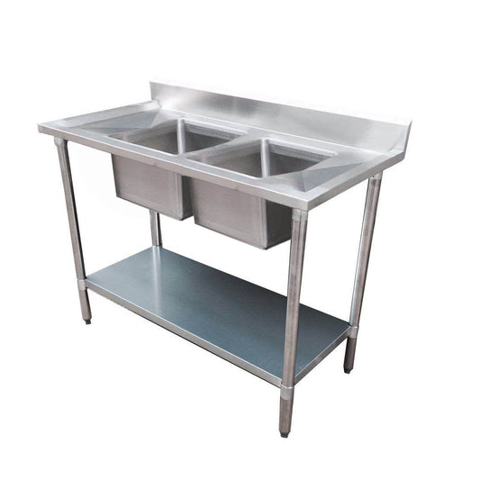 Modular System Double Sink Bench Centre 1800x700x900mm - 1800-7-DSBC - JDS Hospitality Equipment 