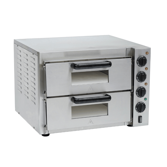 BakerMax Compact Countertop Double Deck Electric Pizza Oven EP-2T - JDS Hospitality Equipment 