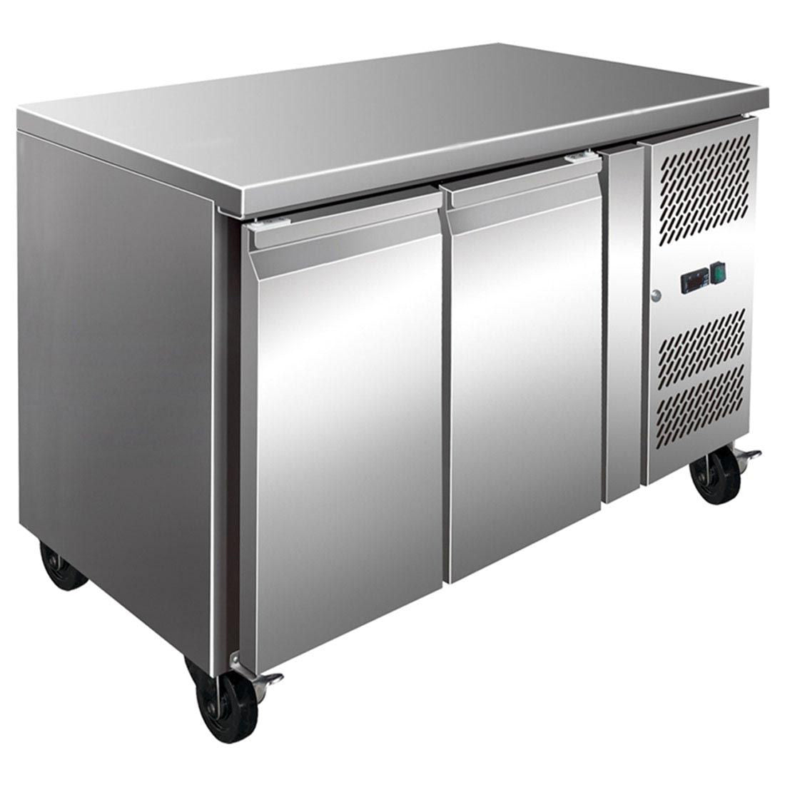 FE2100TN S/S Two Door Bench Fridge 260L - JDS Hospitality Equipment 