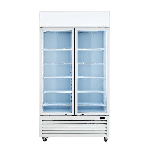 Thermaster Colourbond Upright Beverage Fridge 2 Doors White LG-1000P - JDS Hospitality Equipment 