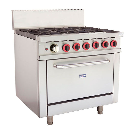 GBS6TLPG Gasmax 6 Burner With Oven Flame Failure - JDS Hospitality Equipment 