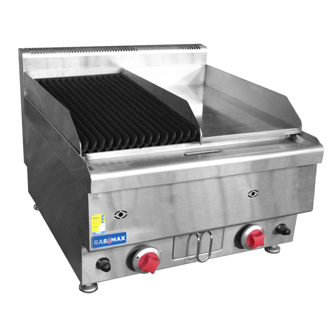 GASMAX Benchtop Combo 1/2 Char & 1/2 Griddle - JUS-TRGH60 - JDS Hospitality Equipment 