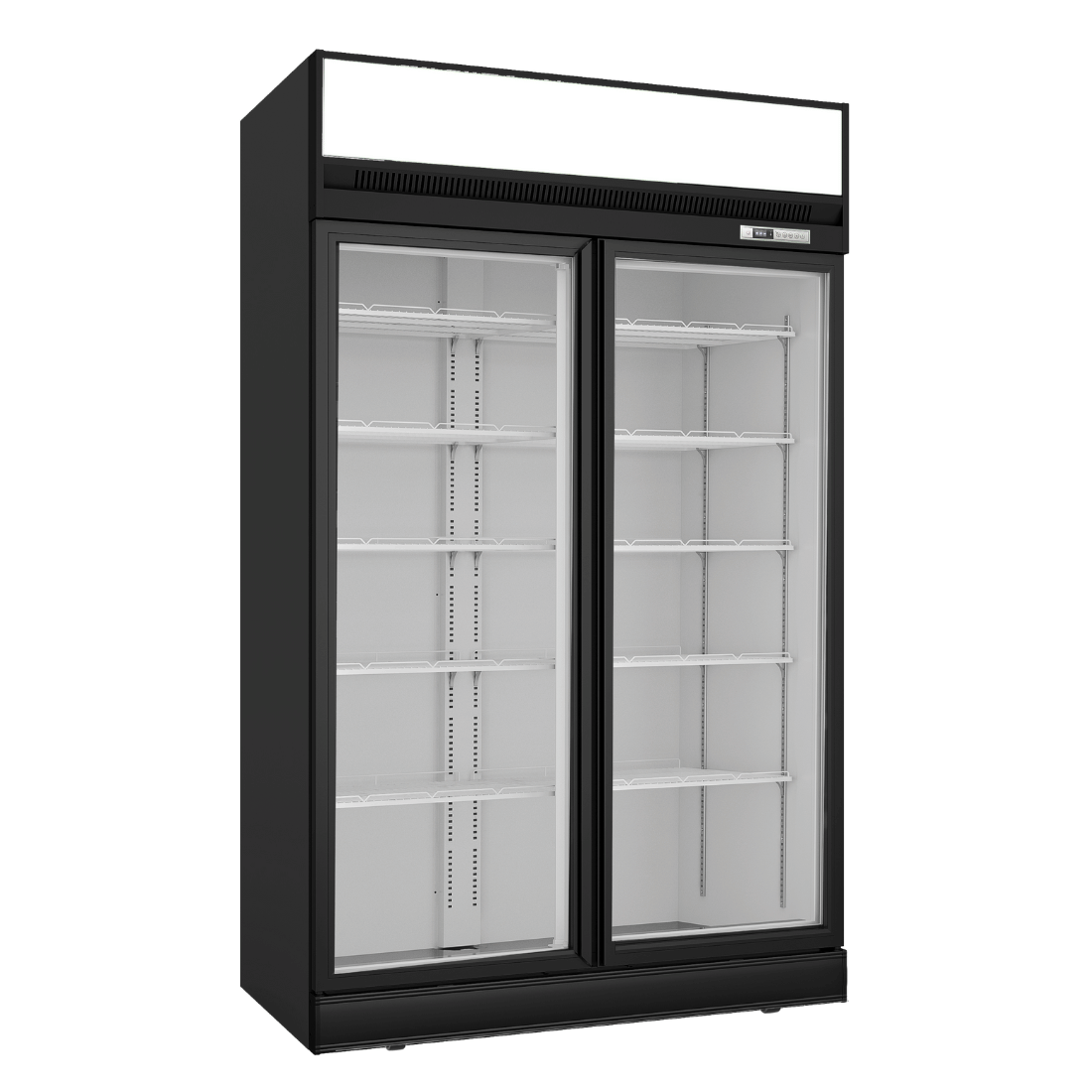 Thermaster Black Upright Double Glass Door Freezer LG-1006DF - JDS Hospitality Equipment 