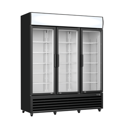 Thermaster Three Glass Door Colourbond Upright Drink Fridge LG-1203BP - JDS Hospitality Equipment 