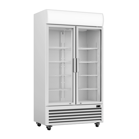 Thermaster Double Glass Door Colourbond Upright Drink Fridge LG-580P - JDS Hospitality Equipment 