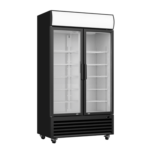 Thermaster Two Glass Door Colourbond Upright Drink Fridge LG-730BP - JDS Hospitality Equipment 