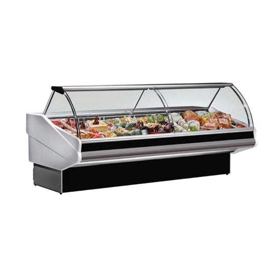 Tecnodom Curved Front Glass Deli Display 2020x1140x1260 PAN2000 - JDS Hospitality Equipment 