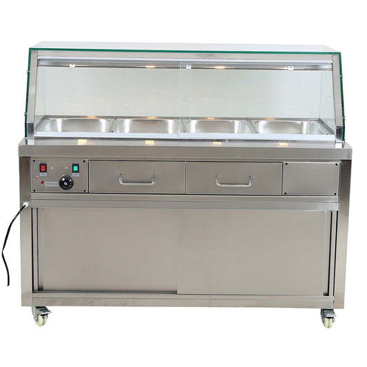 Heated Bain Marie Food Display - PG150FE-YG - JDS Hospitality Equipment 