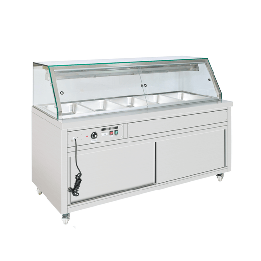 Thermaster Wet and Dry Bain Marie Display 5x1/1 GN Pans PG180FE-XG - JDS Hospitality Equipment 