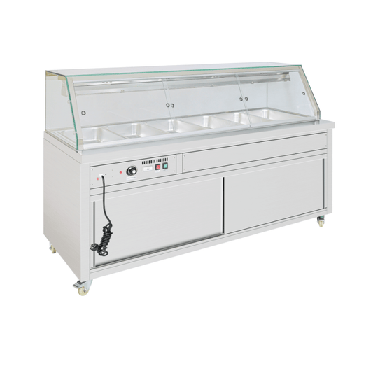 Thermaster Wet and Dry Bain Marie Display 6x1/1 GN Pans PG210FE-XG - JDS Hospitality Equipment 