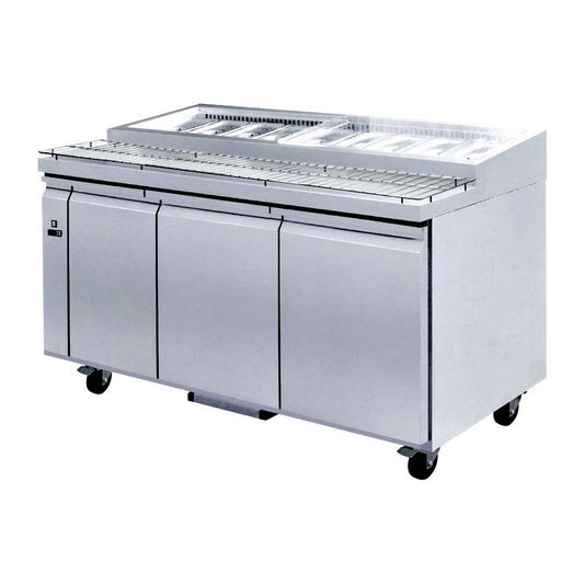 PWB180 three door DELUXE Pizza Prep Bench - JDS Hospitality Equipment 