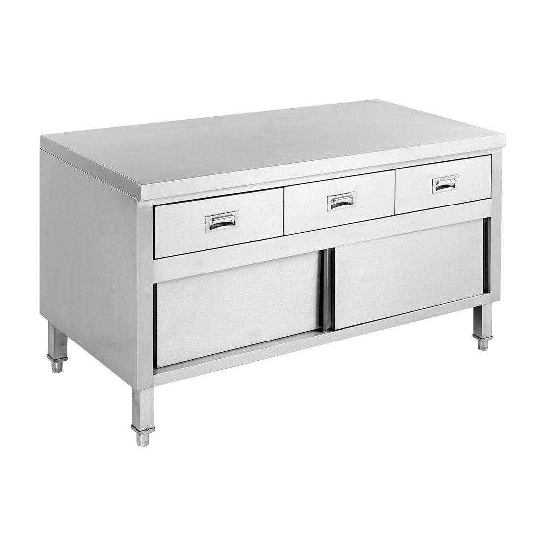 Bench Cabinet with 3 Drawers & Doors - SKTD6-1500 - JDS Hospitality Equipment 