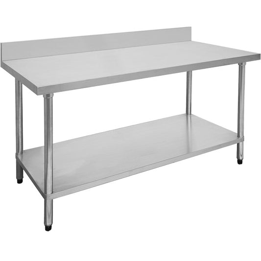 0900-7-WBB Economic 304 Grade Stainless Steel Table with splashback  900x700x900 - JDS Hospitality Equipment 
