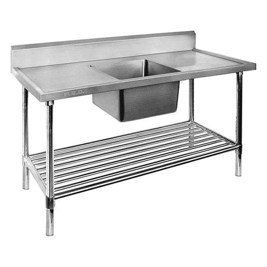 Single Centre Sink Bench & Pot Undershelf  SSB6-1200C/A - JDS Hospitality Equipment 