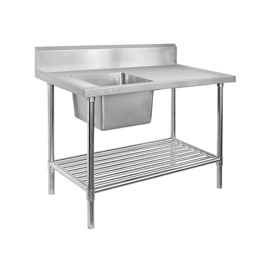 SSB6-1800L/A Single Left Sink Bench with Pot Undershelf - JDS Hospitality Equipment 