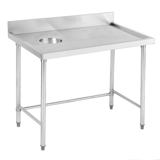Modular System High Quality Stainless Steel Bench with splashback  SWCB-7-1200L - JDS Hospitality Equipment 