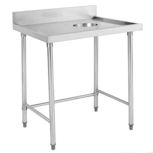 Modular System High Quality Stainless Steel Bench with splashback  SWCB-7-1200R - JDS Hospitality Equipment 