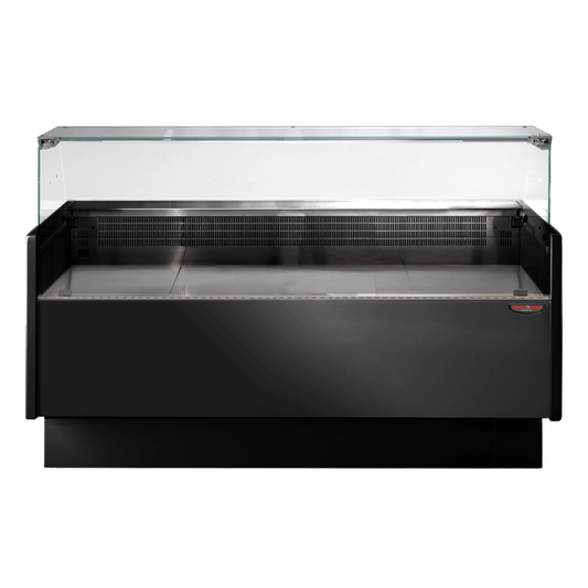 Tecnodom Serie MR80 Black 1520mm Wide Deli Display with Storage and Castors TDMR-0815B - JDS Hospitality Equipment 