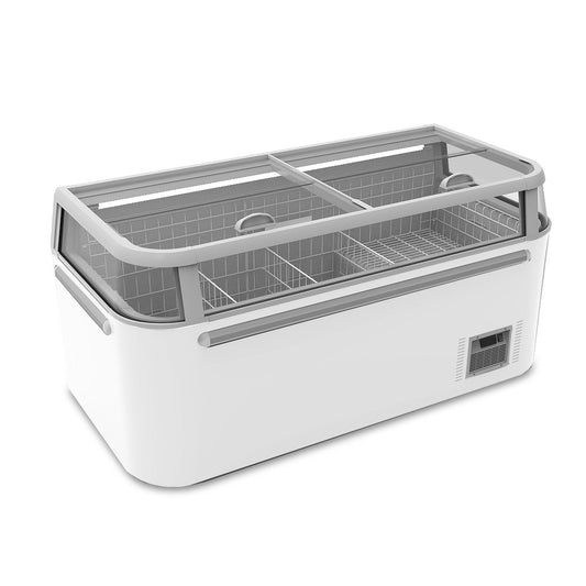 Thermaster Supermarket Island Freezer with Glass Sliding Lids ZCD-E185G - JDS Hospitality Equipment 