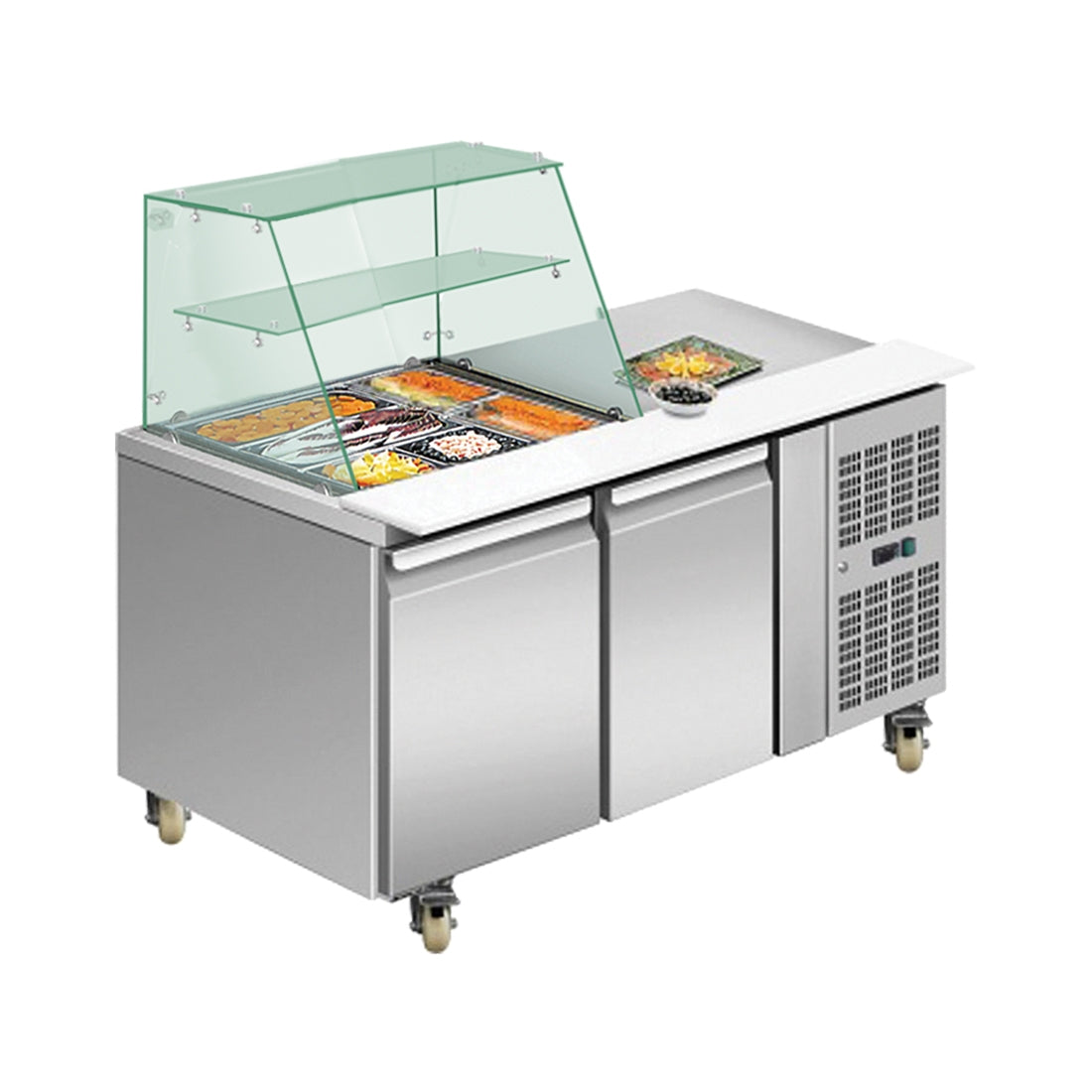 Thermaster two door DELUXE Salad Bar - THP2100SALGC - JDS Hospitality Equipment 