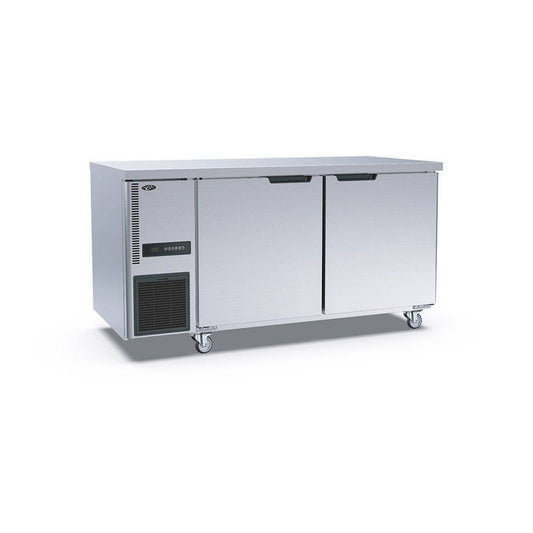 Stainless Steel Double Door Workbench Fridge - TL1500TN - JDS Hospitality Equipment 
