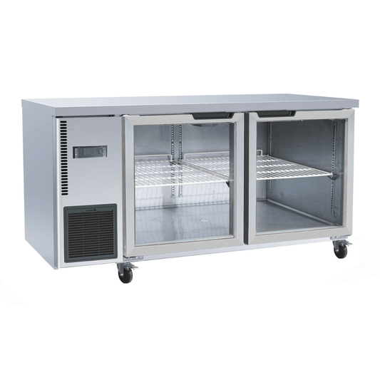 Glass Door Workbench Fridge - TL1500TNG - JDS Hospitality Equipment 