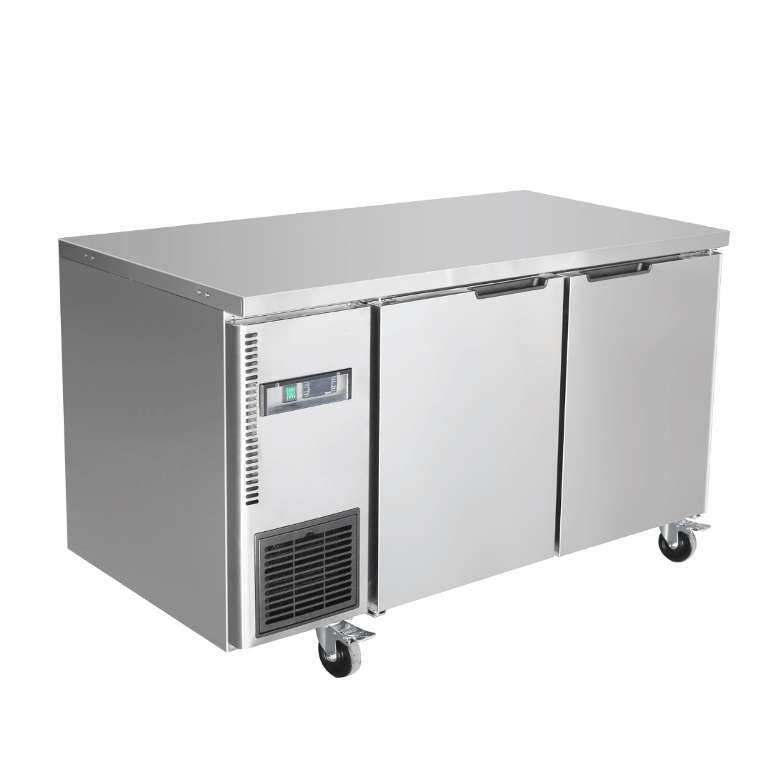Thermaster Stainless Steel Double Door Workbench Freezer - TS1200BT - JDS Hospitality Equipment 