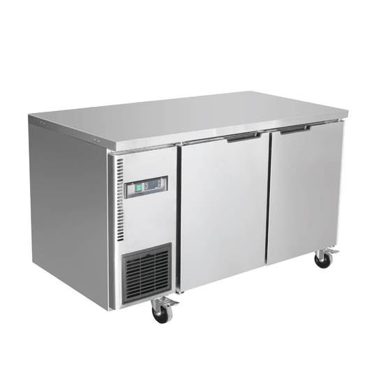 Thermaster Stainless Steel Double Door Workbench Freezer - TS1200BT - JDS Hospitality Equipment 