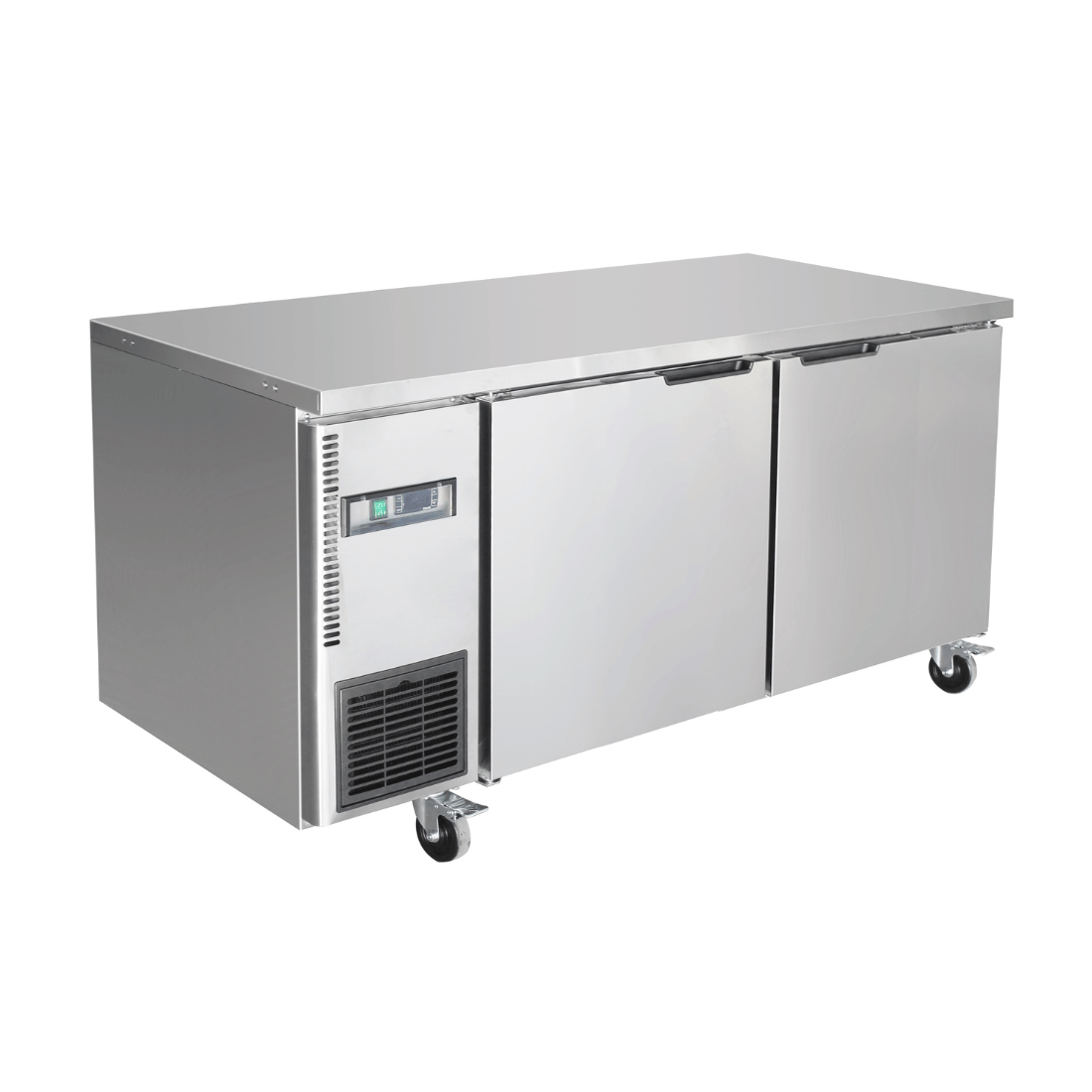 Thermaster Stainless Steel Double Door Workbench Freezer - TS1500BT - JDS Hospitality Equipment 