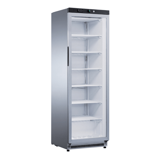 Thermaster Stainless Steel Upright Static Display Freezer XF400SG - JDS Hospitality Equipment 