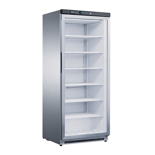 Thermaster Stainless Steel Upright Static Display Freezer XF600SG - JDS Hospitality Equipment 