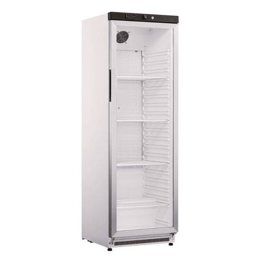 Thermaster Stainless Steel Upright Static Display Fridge XR400SG - JDS Hospitality Equipment 
