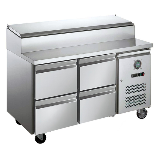 FED-X S/S Four Drawer Sandwich Counter - XSS7C13S2V-4D - JDS Hospitality Equipment 