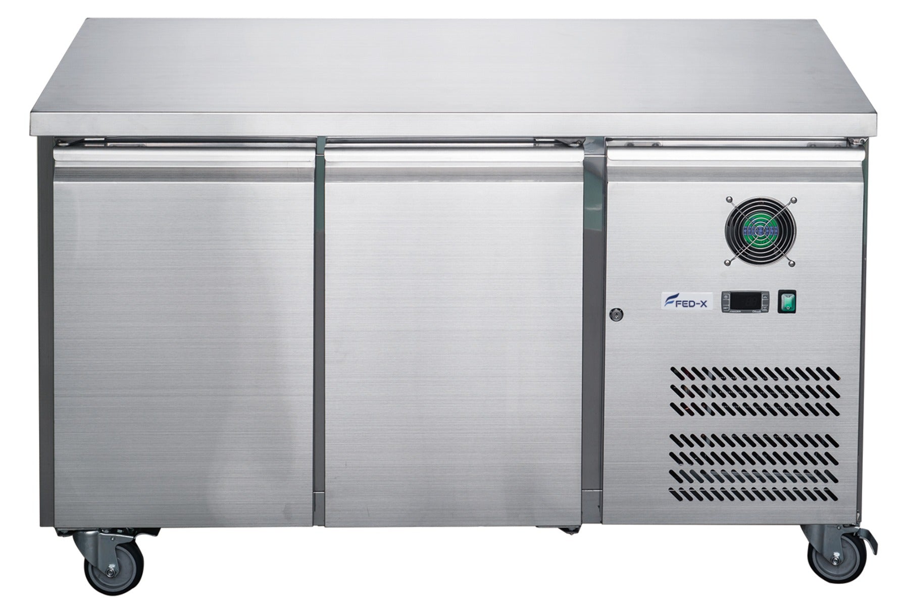 FED-X S/S Two Door Bench Fridge - XUB7C13S2V - JDS Hospitality Equipment 